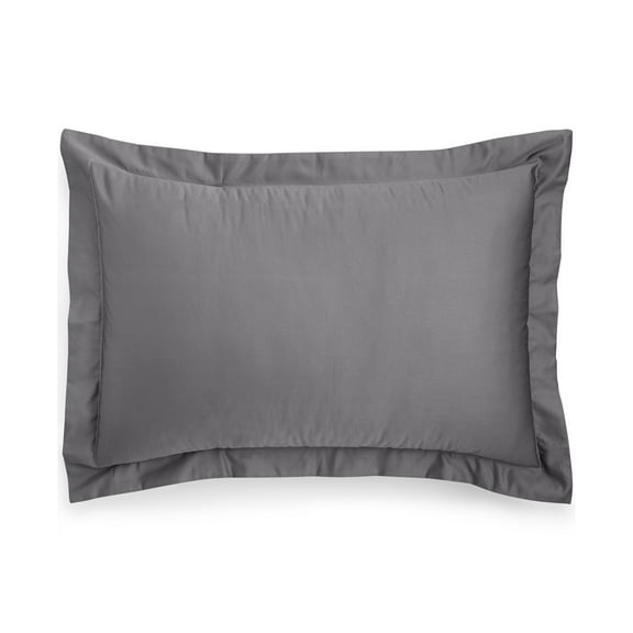 Charter Club Damask Solid 100% Supima Cotton 550 Thread Count European Sham, 26 Inches x 26 Inches, Gray