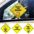 thumbnail image 5 of Señal de coche para bebé a bordo BRILLAR juego de 2 pegatinas magnéticas reflectantes de advertencia de seguridad con patrones de ciervos, 5 of 5