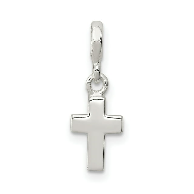 925 Sterling Silver Cross Pendant Charm Religious Latin