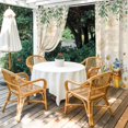thumbnail image 4 of Outdoor Curtains for Patio Waterproof, Daisy Spring Floral Outdoor Privacy Panels Grommet, Farmhouse Botanical Green Leaves Vintage Art Blackout Outside Curtains for Porch/Cabana 54"x84", 1 Panel, 4 of 8