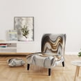 thumbnail image 2 of Designart "Grey-Toned Geode Waves III" Grey Wave Upholstered Accent Chair - Modern Arm Chair For Bedroom, 2 of 5