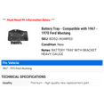 thumbnail image 2 of Battery Tray - Compatible with 1967 - 1970 Ford Mustang 1968 1969, 2 of 2