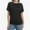 Black, variant on Womens Casual Dolman Boat Neck Short Sleeve T Shirts Ruched Tops Summer Lightweight Clothes