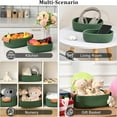 thumbnail image 3 of Natubeau 6 Pack Green Woven Storage Baskets, Stackable Cotton Rope Organizer Bins, Sturdy Decorative Rectangle Basket for Shelf, Kitchen, Bathroom, Bedroom & Home Organization, 3 of 11