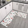 thumbnail image 2 of White Christmas Bird and Pine Pattern Kitchen Rugs Sets Of 2,Anti Fatigue Kitchen Mat Rugs Non Slip Washable,Decorative Kitchen Floor Mats for Kitchen,Sink,Laundry,17"x30"+17"x47", 2 of 7