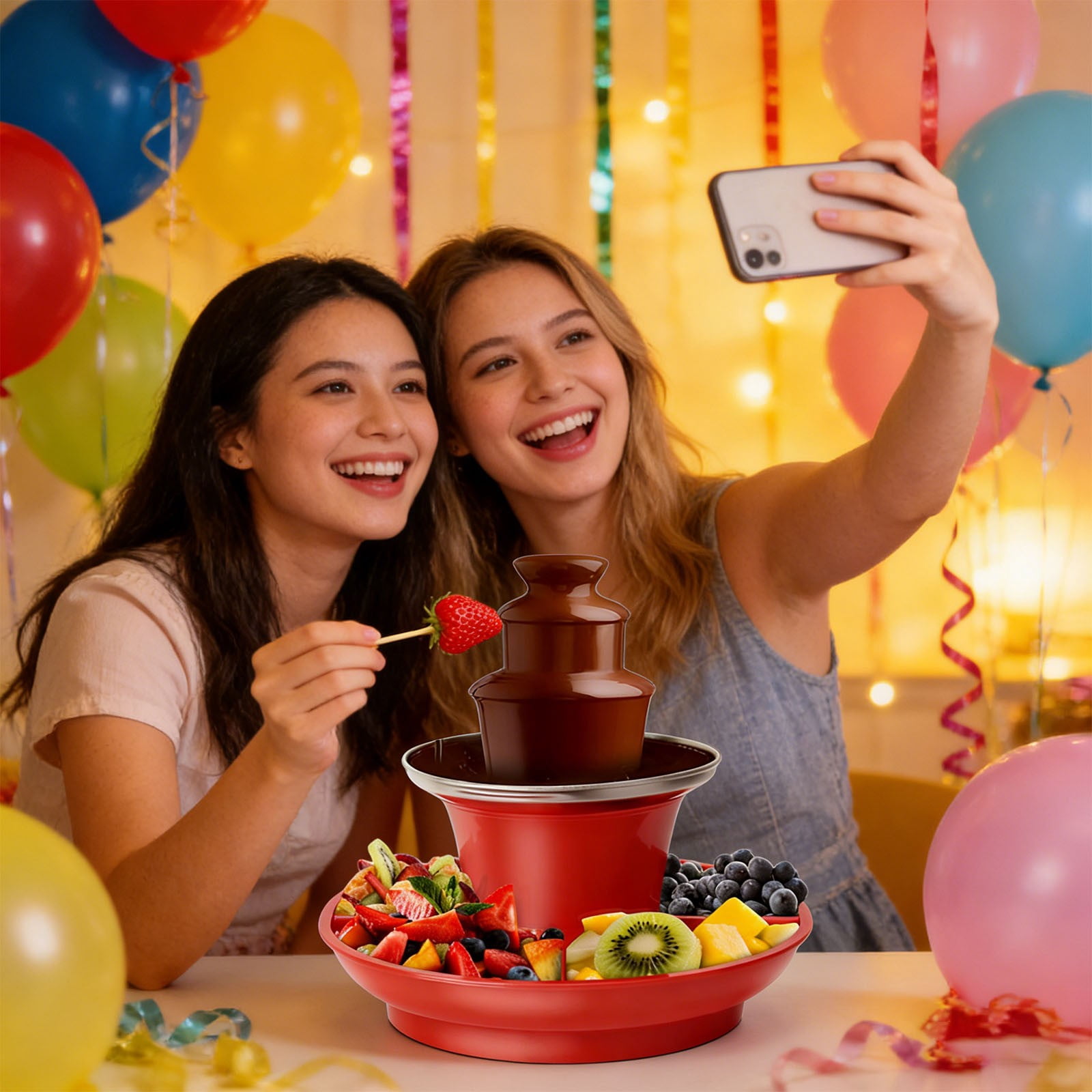 Food Blender Smoothie Personal Plastic Chocolate Fountain Machine Melting Tower Hot Pot