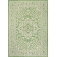 thumbnail image 2 of JONATHAN Y SMB101H-4 Sinjuri Medallion Textured Weave Cream/Green 4 ft. x 6 ft. Indoor/Outdoor Area Rug, Pet Friendly, Stain Resistant, Easy to Clean, for Patio, Living Room; Kitchen, Bedroom, 2 of 8