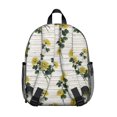thumbnail image 3 of Sunflower and Plank White Pattern Backpack for School, Cute School Bag with Adjustable Shoulder Straps and Padded Back, 13.8"x11.4"x6", 3 of 5