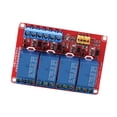 thumbnail image 1 of 4 Channel Relay Module, Optocoupler Isolation High Low Trigger Optocoupler Relay Module Board with Fault tolerant, Convenient Terminal Indicator Lights, 1 of 7