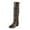 Brown, variant on asddcavvf High High Knee Riding Boots Boots Heels Flat Winter Women's Women's Boots