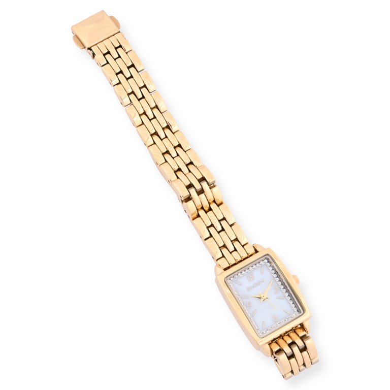 Elgin Adult Female Watch in Gold with Mother of Pearl Dial 
