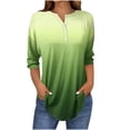 thumbnail image 1 of SwiftWear Tees for Women Trendy Fashion Round-Neck Half Sleeves T Shirt Gradient Color Casual Loose Basic Tops, 1 of 5