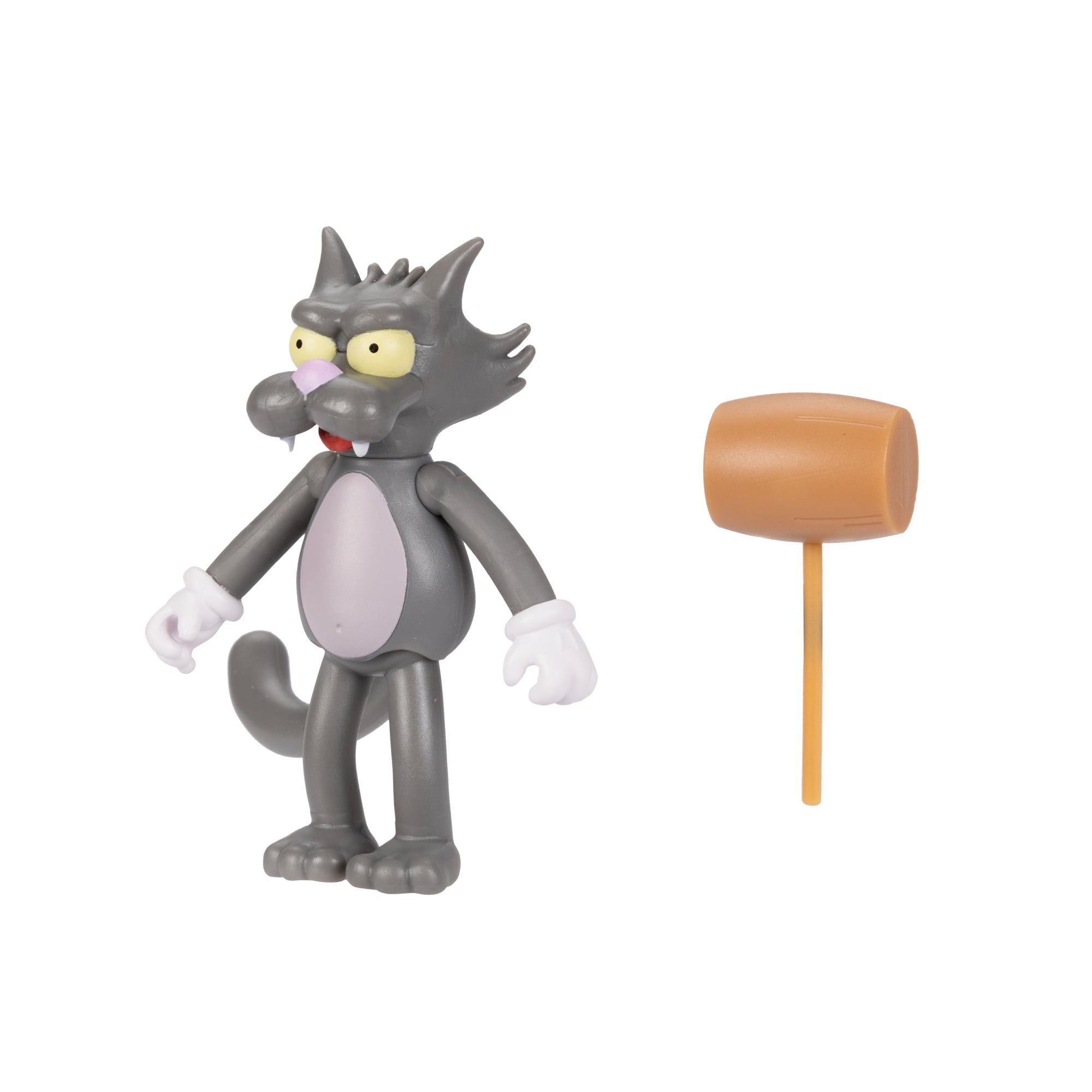 The Simpsons 2.5 inch Tall Scaled Collectible Scratchy with Mallet Action Figure for Child Ages 4+