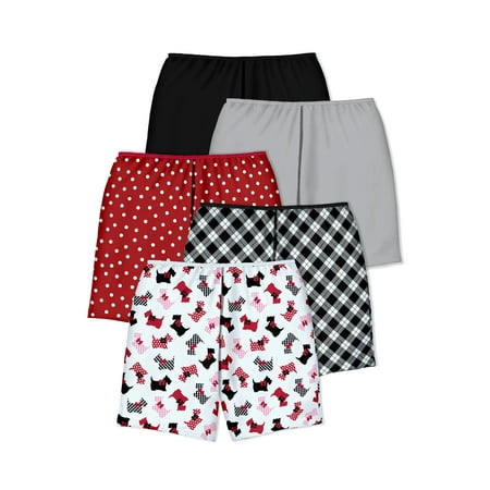

Comfort Choice Women s Plus Size Women s Cotton Boxer 5-Pack Panties