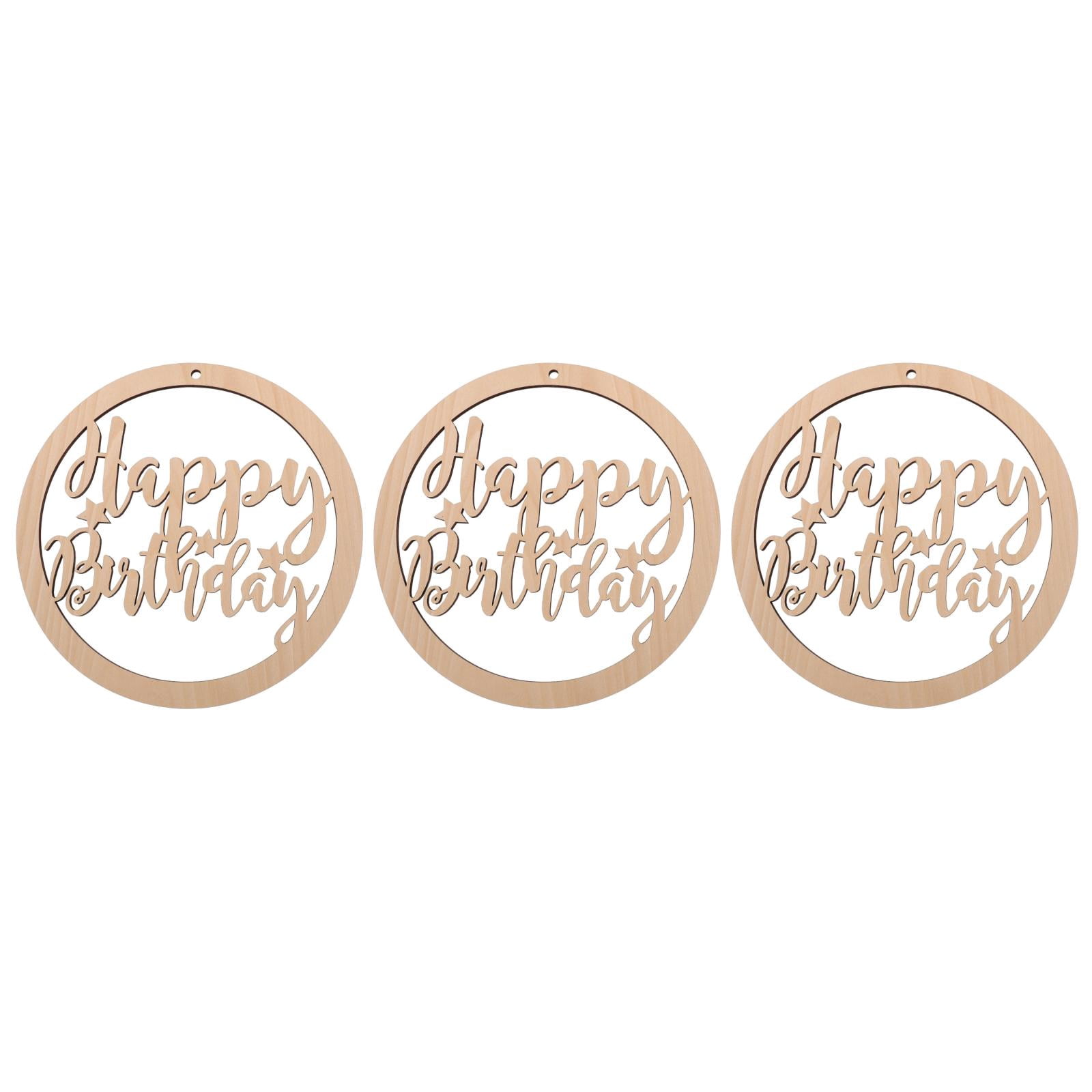 3 Count Circle Decoration Happy Birthday Card Chic Adornment Decorative Plate