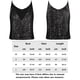 thumbnail image 2 of Camiseta Sin Mangas Con Tirantes Camiseta sin mangas con tirantes para mujer, chaleco de lentejuelas a la moda, ropa suelta para fiesta y Club (negro L) Cgtredaw para Mujer Negro T M, 2 of 9