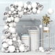 thumbnail image 1 of Kit de Guirnalda de Globos Plateados y Blancos 100 Piezas YONGSHENG, 1 of 5