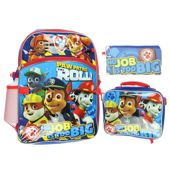 Paw Patrol Backpack Boys or Girls 5 Piece Lunch Box Water Bottle Back to School Set