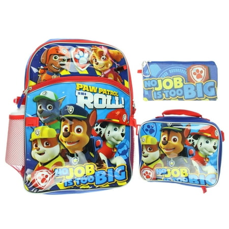 paw patrol backpack and lunchbox set