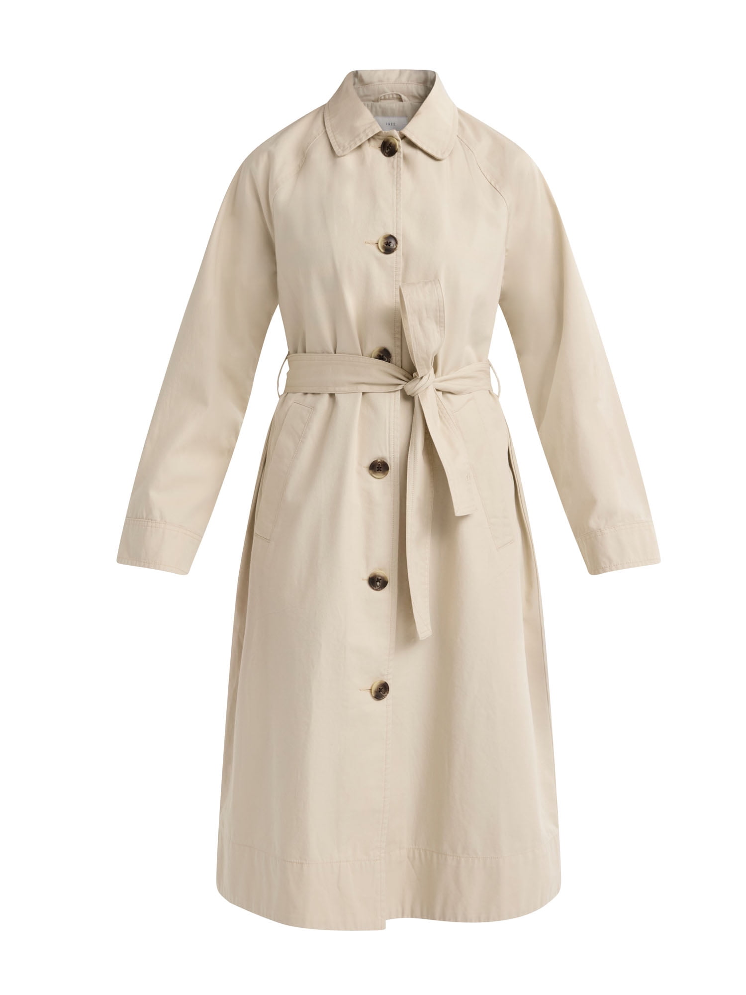 Free Assembly Women’s and Women's Plus Cotton Trench Coat, Sizes XS-4X