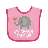 Inktastic My Geema Grandma Loves Me Boys or Girls Baby Bib