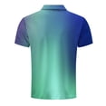 thumbnail image 5 of DayScoop Mens T-Shirt Big & Tall T Shirt Summer Short Sleeve Gradient Color Fashion Casual Print Half Buttoned Open Close Turndown Collar Tops Plus Size, 5 of 5