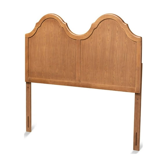 Tobin Vintage Classic and Traditional Ash Walnut Finished Wood Queen Size Arched Headboard