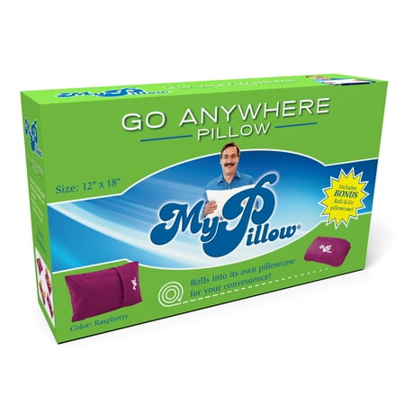 Mypillow Raspberry Roll Go Anywhere Travel Pillow Walmart Com