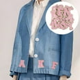 thumbnail image 5 of 26 x Applique Letters A-Z Embroidered Sew On for Shoes Jeans Costume Pink, 5 of 6