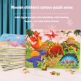 thumbnail image 3 of Logic Thinking Intellectual Wooden Game Puzzle Jigsaw Animal Vehicle Cartoon Early Educational Toys For Kids Children Gift, 3 of 4