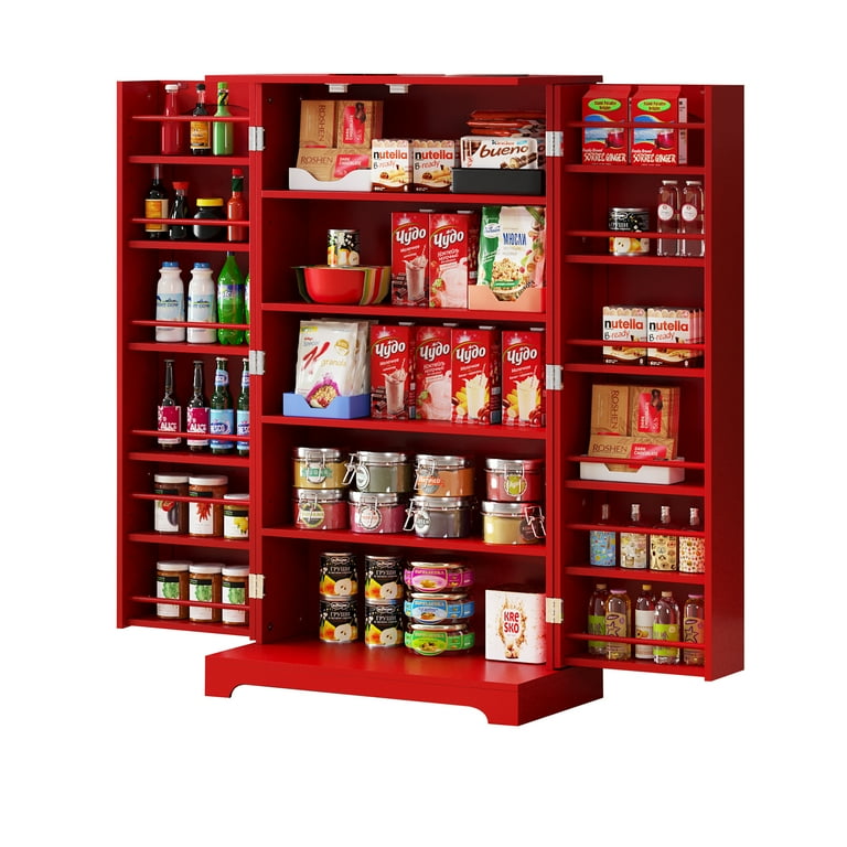 HLR 41'' Kitchen Pantry Cabinet with Adjustable Shelves