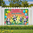 thumbnail image 7 of Cute Pandas Themed Happy Birthday Banner Party Decoration Backdrop Background Photography Props for Birthday Parties Kids Celebrations Family Gatherings Photo Booths, 7 of 7