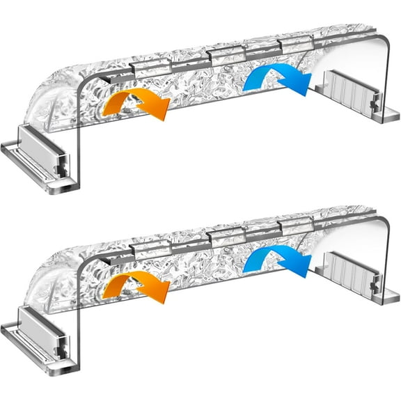 Magnetic Air & Hear Deflectors, 9”-15.5” Adjustable Vent Deflector for Sidewall, Ceiling Registers and Floor Vents (2 Pack)