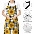 thumbnail image 6 of Uemuo Sunflowers Pattern Waterproof Apron Adjustable Dishwasher Apron- Apron for Women Men Heavy Duty Work Apron for Dishwashing Chemical Lab, 6 of 9