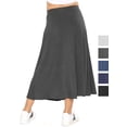 thumbnail image 4 of Stretch Is Comfort Girl's Ankle Length Skirt Charcoal Gray XX-Large, 4 of 5