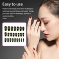 thumbnail image 3 of serony 24 Pcs Fake Nails Flame Pattern Acrylic False Nails Set with Glue Women Manicure Art Accessory, N3, 3 of 6