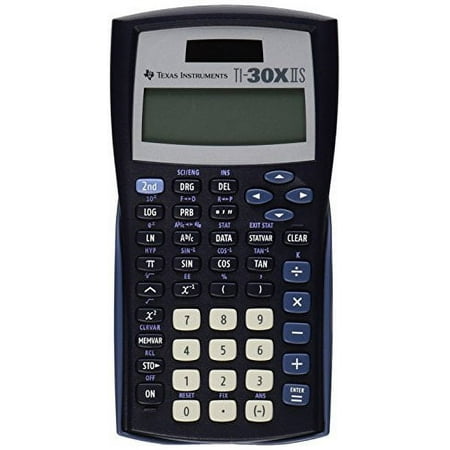 Texas Instruments TI-30X IIS 2-Line Scientific Calculator, Black with Blue Accents
