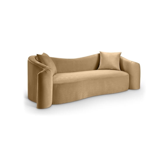 Meridian Furniture Destin Camel Velvet Sofa