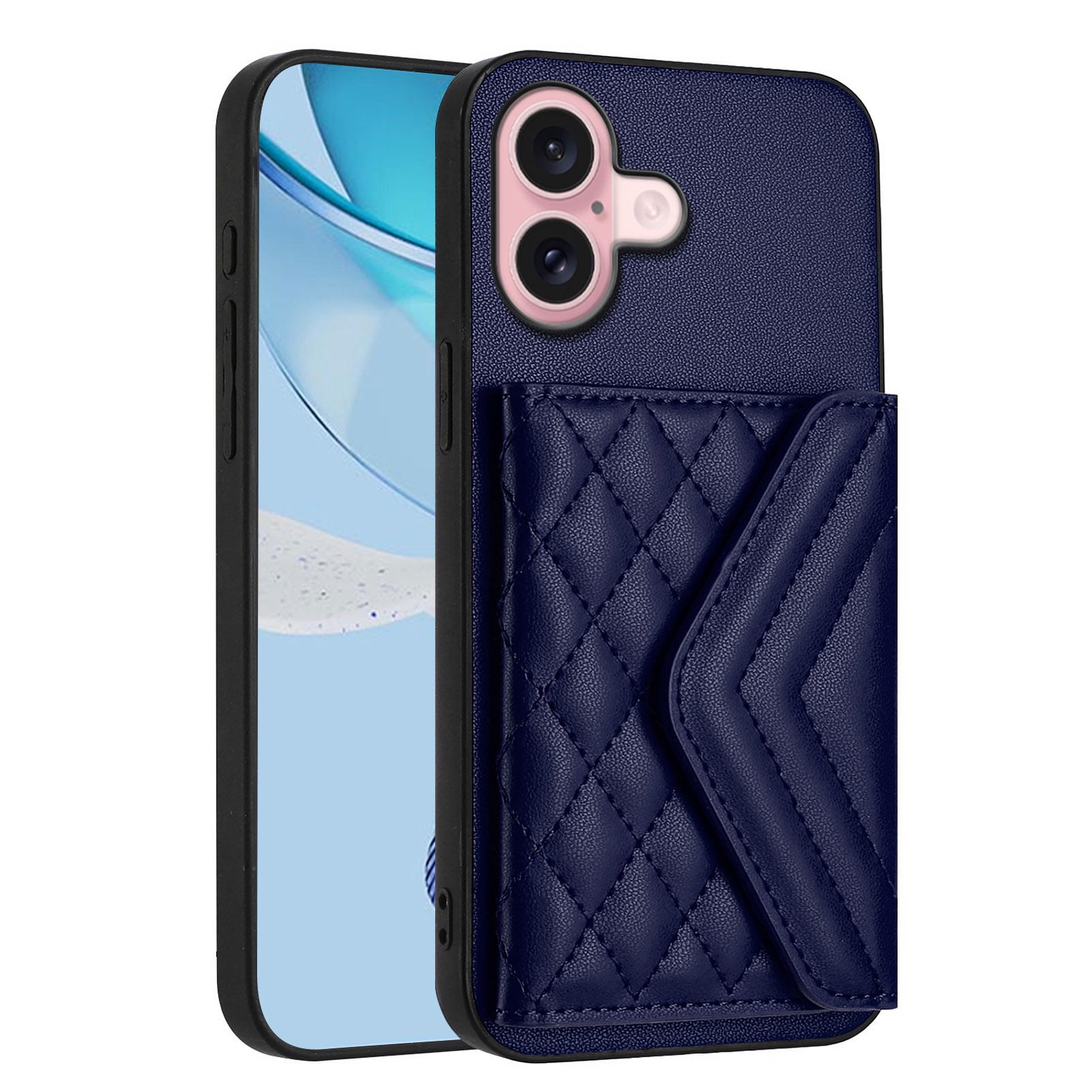 Case for Moto G Play 2024 4G Crossbody wallet cover, with card holder, leather material, equipped with a long shoulder strap, shockproof flip-top phone case
