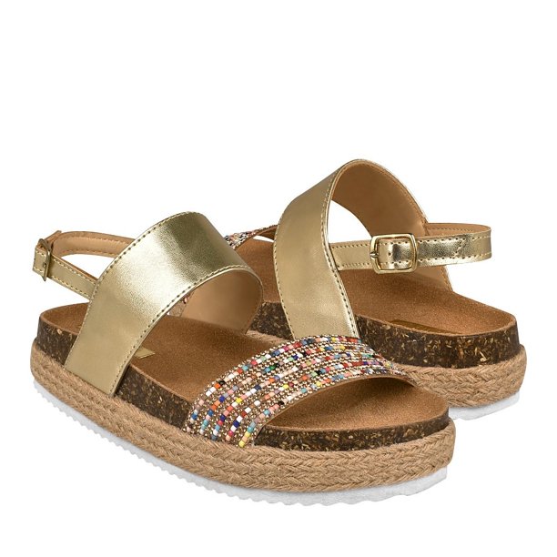 SANDALIAS CASUALES PARA DAMA STYLO 13419 ORO Stylo 13419