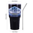 thumbnail image 2 of Botella de Agua Aislada Wdftyju 30 oz con Taza Térmica con Pajita Negro, 2 of 9