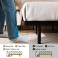 thumbnail image 5 of Amolife Heavy Duty King Size Floating Bed Frame with Smart LED Lights and Charging Station, Black, 5 of 13