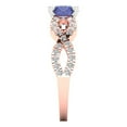 thumbnail image 3 of Clara Pucci 14K Rose/White Gold 1.42ct Tanzanite Solitaire with Accents, 3 of 8