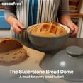 thumbnail image 6 of Sassafras Superstone Bread Dome 12" Dutch Oven pot with Lid - Grey Glazed base oven pot No-Knead Dome for artisan and sourdough bread baking with Stoneware Bakeware., 6 of 18