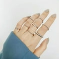 thumbnail image 3 of GKNET Rings Set Original Design Gold Round Hollow Geometric Ring for Women Fashion WY4, 3 of 6
