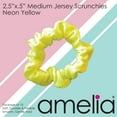 thumbnail image 2 of Amelia Beauty, Medium Neon Lime Jersey Scrunchies, 2.5in Diameter, Gentle on Hair, Strong Hold, No Snag, No Dents or Creases. 10 Pack, 2 of 9