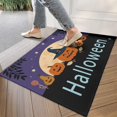 thumbnail image 4 of Happy Halloween Front Door Mat Anti Slip Ghost Boo Spooky Welcome Mat Retro for Entry Floor Mat Set Living Room Bedroom Bathroom Crystal Velvet 30x17 Inches, 4 of 7