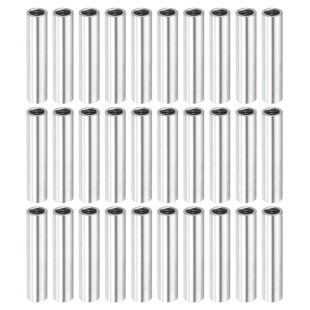 Unique Bargains Écrou d'Accouplement Rond M4x0,7 Mm 25mm Fileté Connecteur Tige Tige Tube Goujon 30 Pack