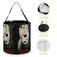 thumbnail image 4 of Jason Voorhees Candy Tote Bags Halloween Trick or Treat Bucket Bag Portable Collapsible Reusable Goody Handbag, 4 of 8