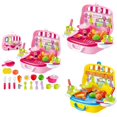 thumbnail image 4 of Pretend Play Children Simulation Kitchen Cooking Tableware Dressing Suitcase Kids Plastic Toy Set, 4 of 9
